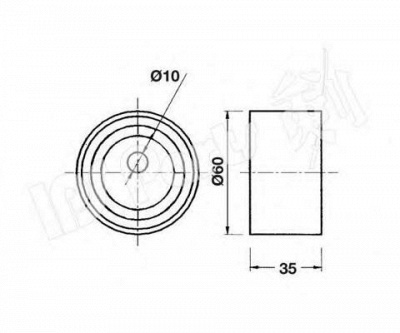 IPS PARTS itb6528 -  Устройство для натяжения ремня, ремень ГРМ